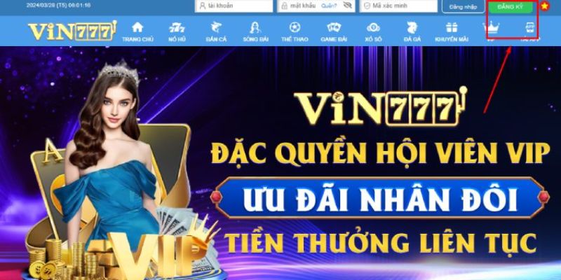 Truy cập vào trang chủ của Vin777 bằng link chính thống